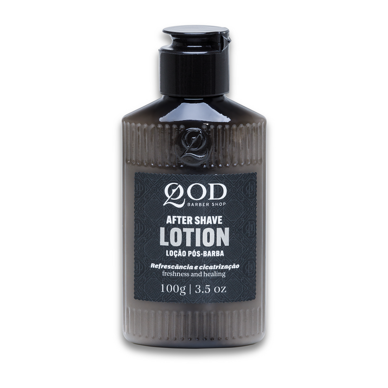 LOÇÃO PÓS BARBA PARA REFRESCÂNCIA E CICATRIZAÇÃO - AFTER SHAVE LOTION 100G - QOD BARBER SHOP