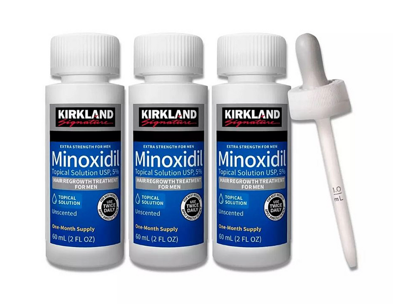 MINOXIDIL 5% KIRKLAND - TRATAMENTO PARA 3 MESES