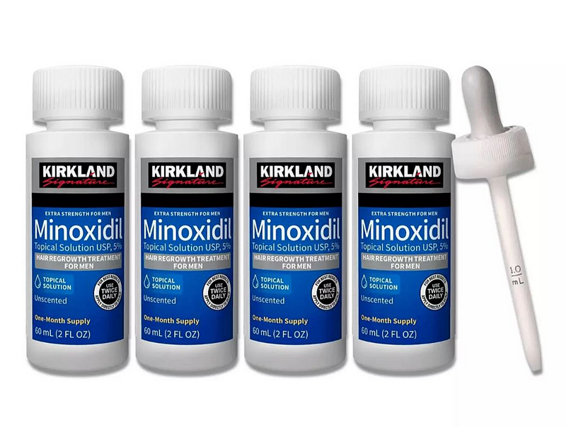 MINOXIDIL 5% KIRKLAND - TRATAMENTO PARA 4 MESES